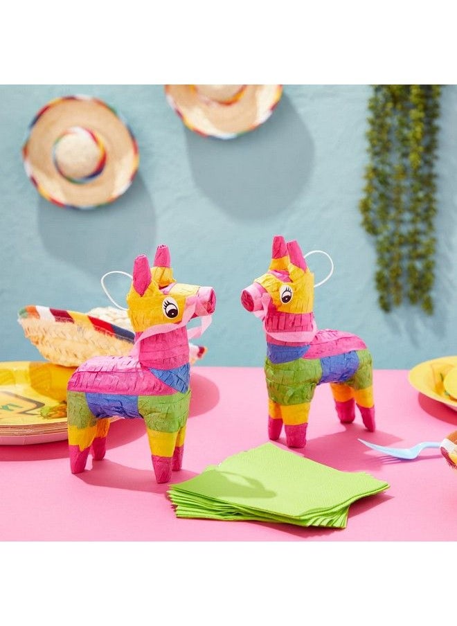Juvale 3 Piece Mini Rainbow Donkey Pinata Set For Cinco De Mayo Party Decorations, Birthdays, Mexican Fiesta Supplies (4 X 7.5 X 2 In)  - Image 3