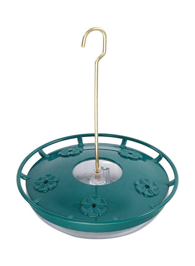 NIBEMINENT Hanging Bird Water Feeding Tray Green/Clear - Image 1