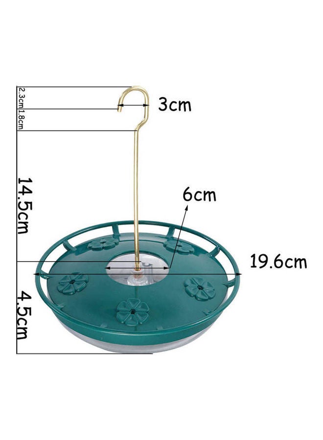 NIBEMINENT Hanging Bird Water Feeding Tray Green/Clear - Image 5