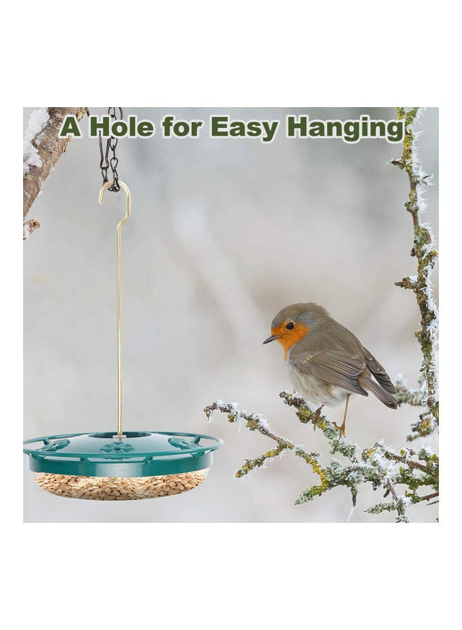 NIBEMINENT Hanging Bird Water Feeding Tray Green/Clear - Image 4