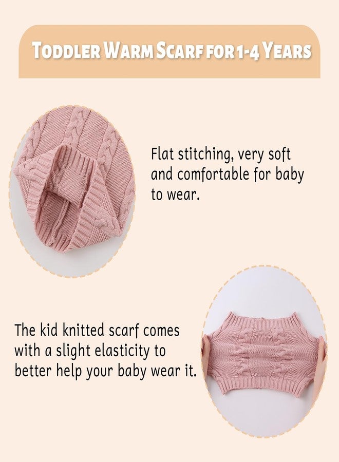 OMUKY Kids Scarf Knitted Neck Warmer infant Toddler Girls Boys Cold Weather Soft Scarves(SkinPink) - Image 3