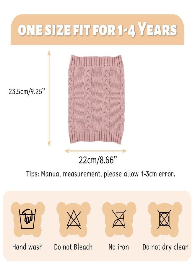 OMUKY Kids Scarf Knitted Neck Warmer infant Toddler Girls Boys Cold Weather Soft Scarves(SkinPink) - Image 5