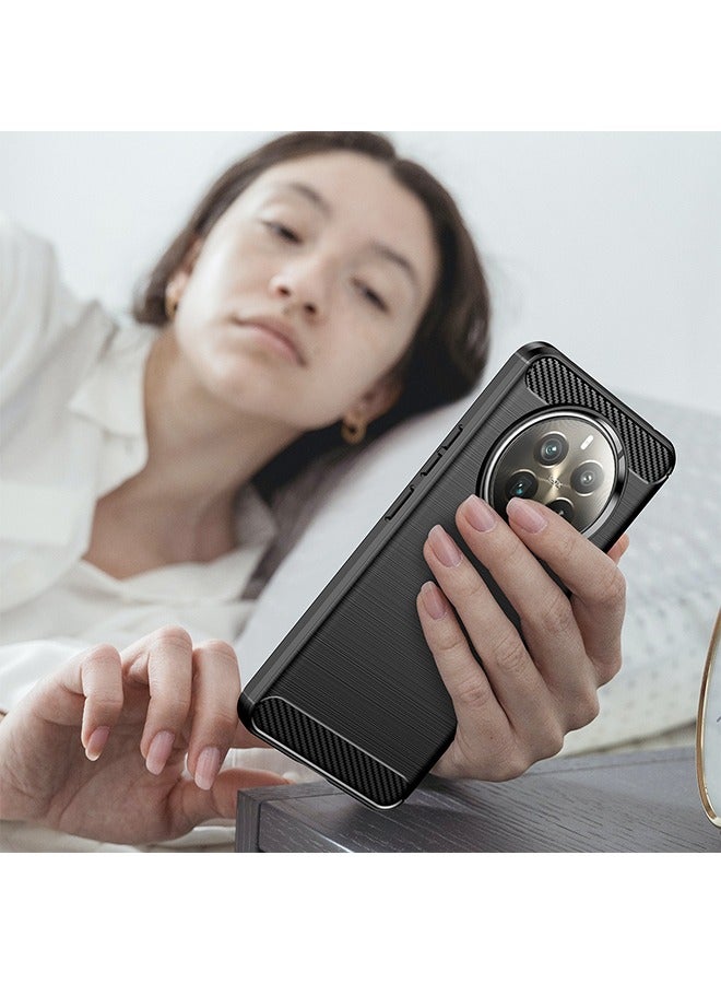 GKK Realme 12+ 5G Case Cover with Carbon Fiber Shockproof Rugged Shell Anti-Scratch Easy Install Anti-Scratch Soft TPU Comfortable Touch Back Cover Protective Accessory For Realme 12+ 5G（Black）  - Image 5