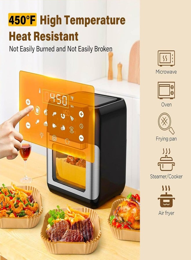 JAY EMPIRE Airfryer Papers Disposable, 100 PCS Non-Stick Parchment Paper, Air Fryer Liners for 5-8QT Air Fryer, Baking, Roasting Microwave (8 Inch Square) (8 Inch Square 100 PCs) - Image 4