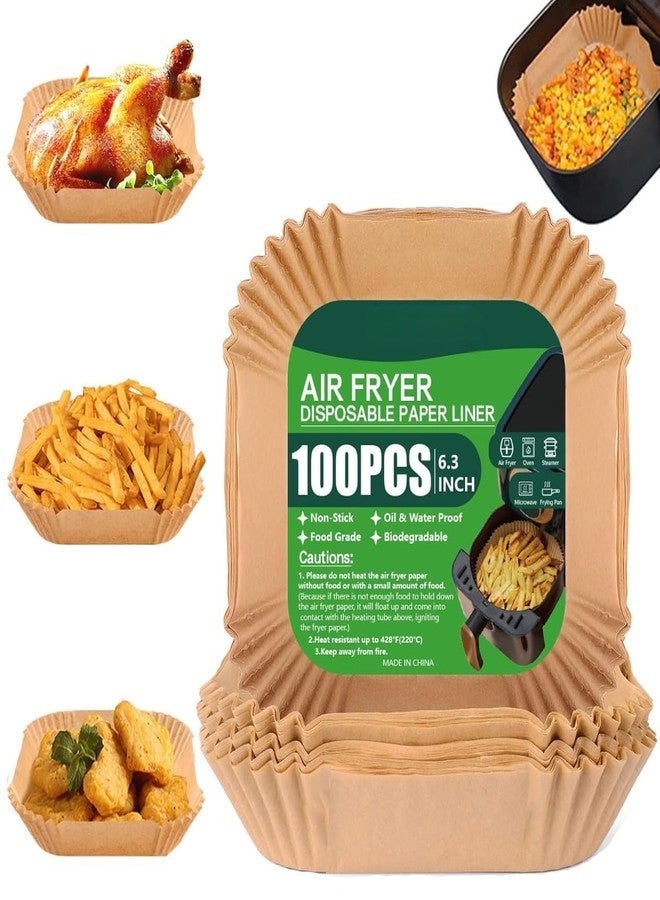 JAY EMPIRE Airfryer Papers Disposable, 100 PCS Non-Stick Parchment Paper, Air Fryer Liners for 5-8QT Air Fryer, Baking, Roasting Microwave (8 Inch Square) (8 Inch Square 100 PCs) - Image 1