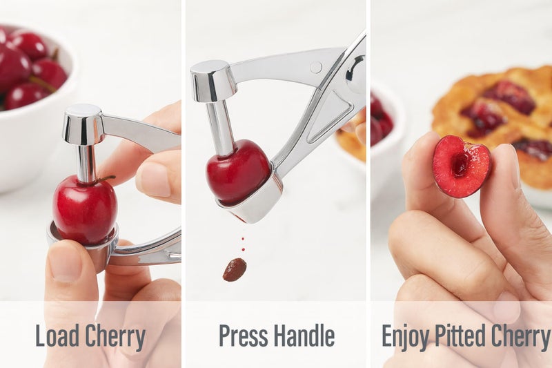 Mrs. Anderson's Baking Mrs. Anderson’s Baking Cherry Pitter, Chrome-Plated Zinc Alloy - Image 3