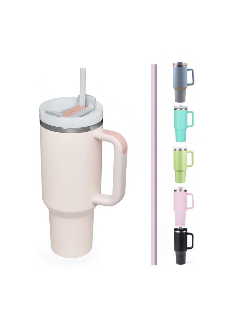 PRINTSHOP4ME - 1.2L Tumbler Mug With Lid&Straw|Insulated Reusable Stainless Steel Water Bottle|Leak Proof Mug For Office,Gym,Travelling|Available Muliplet Colours - Image 1