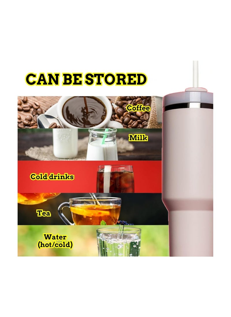 PRINTSHOP4ME - 1.2L Tumbler Mug With Lid&Straw|Insulated Reusable Stainless Steel Water Bottle|Leak Proof Mug For Office,Gym,Travelling|Available Muliplet Colours - Image 1