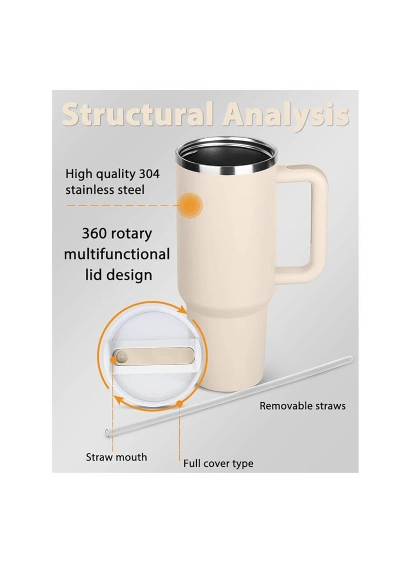 PRINTSHOP4ME - 1.2L Tumbler Mug With Lid&Straw|Insulated Reusable Stainless Steel Water Bottle|Leak Proof Mug For Office,Gym,Travelling|Available Muliplet Colours - Image 1