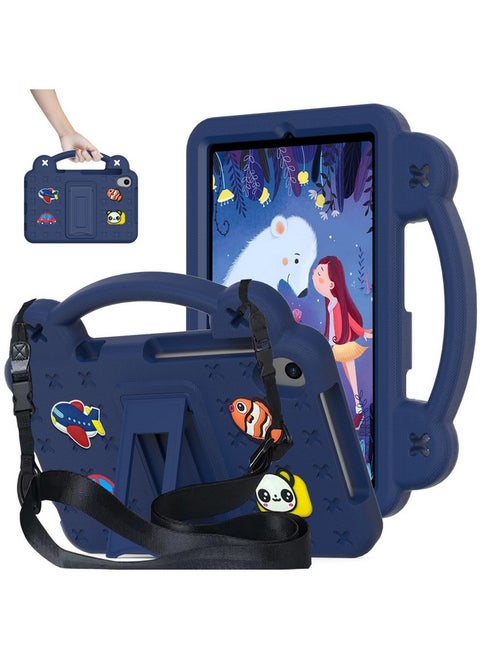 YRH for Onn 8 inch Tablet Case Gen 4 2024 Model #100135923, with Strap Stand Handle, EVA Shockproof Cover for Walmart Onn Tablet Case 8'', Navy