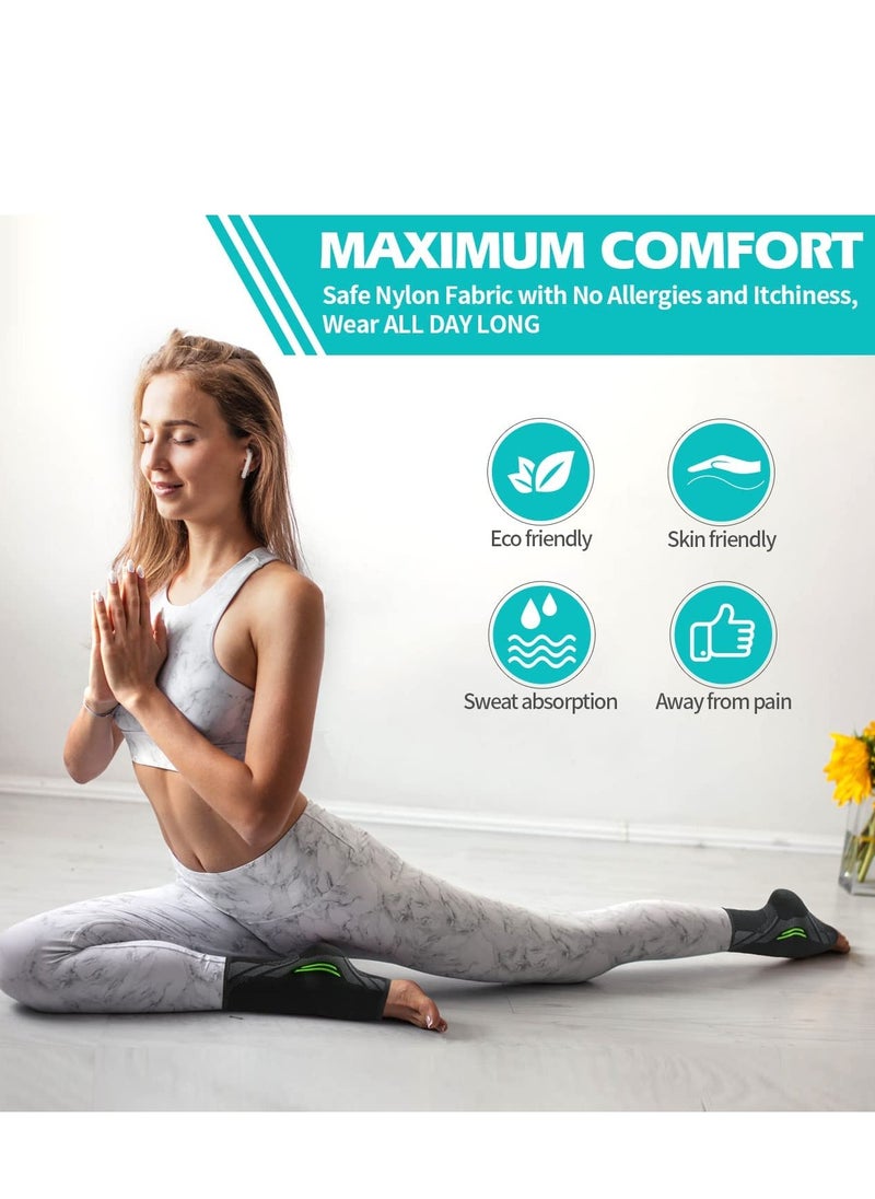 Generic Ankle Compression Braces 1 Pair Ankle Sleeves for Ankle Sprains, Injury Recovery, Joint Pain, Achilles Tendonitis Support, Plantar Fasciitis Socks Reduce Swelling and Heel Pain (XL) Nylon  - Image 5