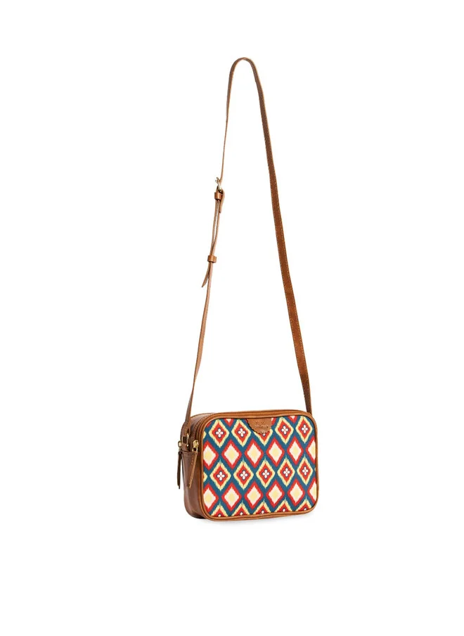 Chumbak  TealByChumbak Ikkat Glow Sling Bag  | Best Price UAE