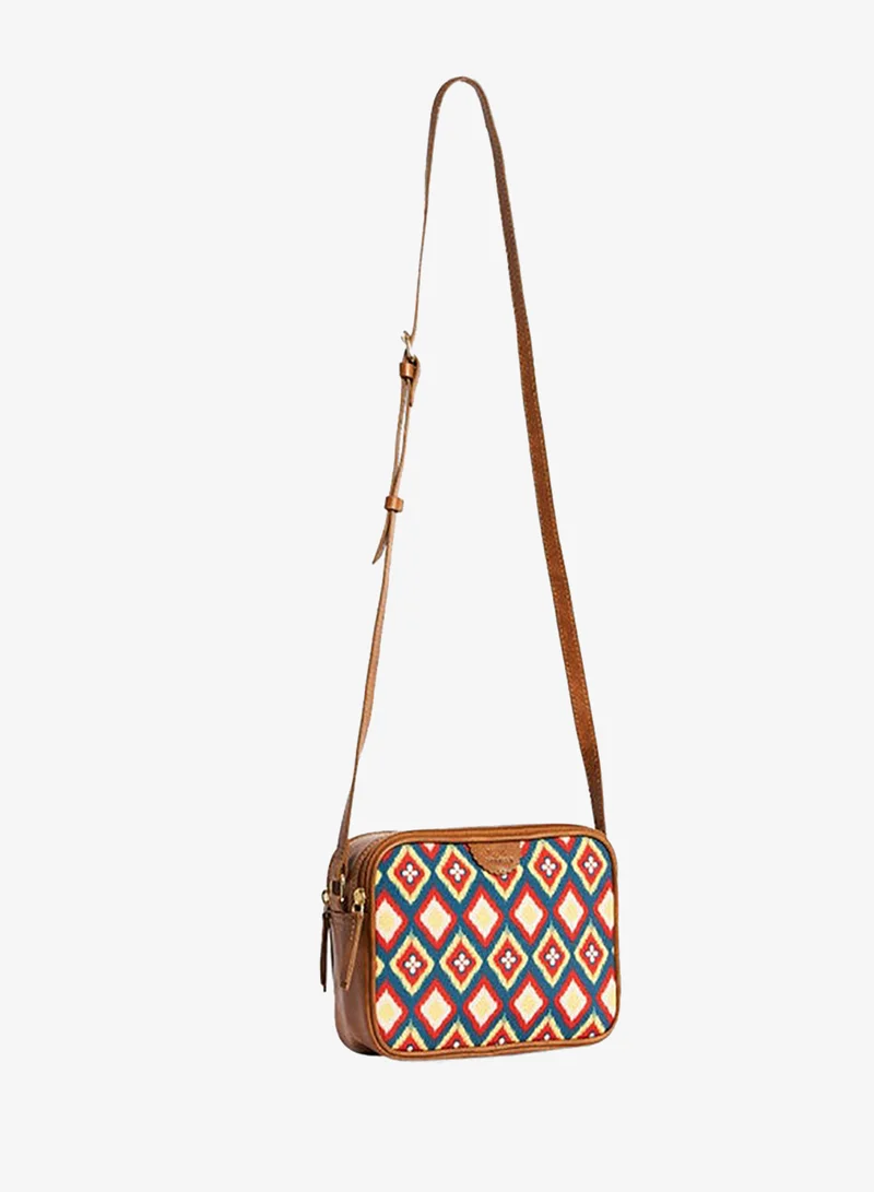 Chumbak  Tealbychumbak Ikkat Glow Sling Bag for Women | Best Price UAE