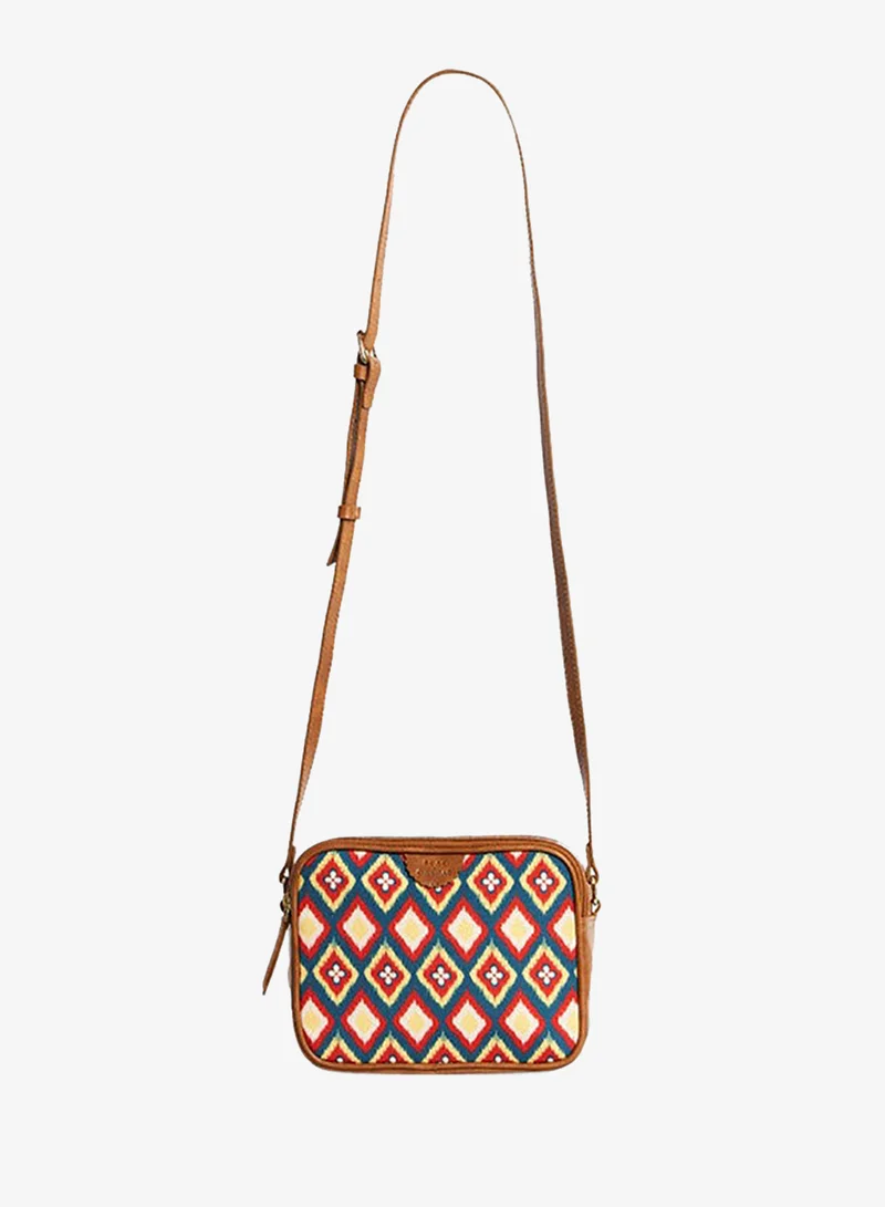Chumbak Tealbychumbak Ikkat Glow Sling Bag