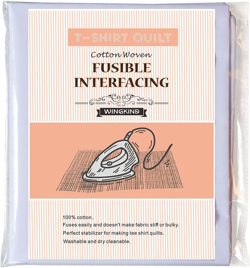 WINGKIND T-Shirt Quit Project Fusible Interfacing, White (44" x 79") - Image 1