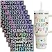 AIERSA Vinyl Letter Stickers for Stanley Cups Waterproof Alphabet Name Sticker Glitter to Persoanlize Your cups Selfadhesive Lettering Water Bottle Stickers Holographic 6 Sheets - Image 3