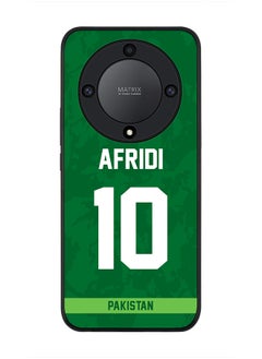 Cover for Honor X9a 5G Case , Rugged Black Slim fit Soft Flexible Thin Protective Phone Cases - Player Name - AFRIDI, Jersey Number- 10
