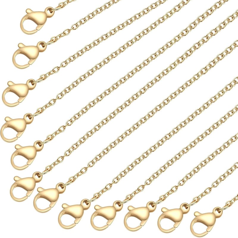 Tdas Necklace Extenders, Chain Extenders for Necklaces,15 Pcs Stainless Steel Gold Silver Necklace Bracelet Anklet Extension Chains with Lobster Clasps and Closures for Jewellery Making - 6.5 inches (Golden) - Image 4