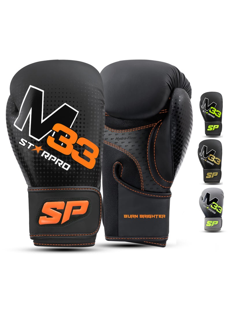 Starpro - M33 Boxing Gloves - 8oz 10oz 12oz 14oz 16oz - Boxing Gloves for Training Sparring - Men and Women - One Piece Padding - Wrist Protection - Breathable - Image 1