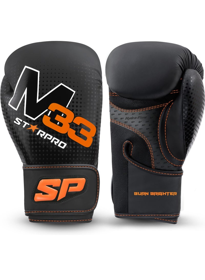 Starpro - M33 Boxing Gloves - 8oz 10oz 12oz 14oz 16oz - Boxing Gloves for Training Sparring - Men and Women - One Piece Padding - Wrist Protection - Breathable - Image 1
