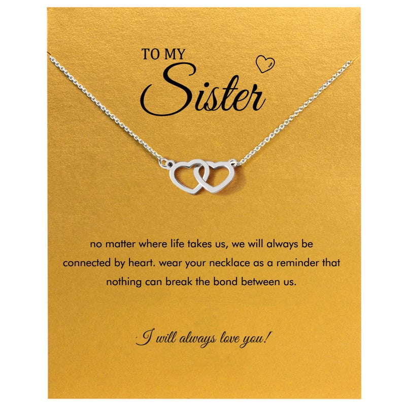 Baydurcan Sisters Gifts from Sister Gifts for Teenager Heart Necklace for Women (heart) - Image 1