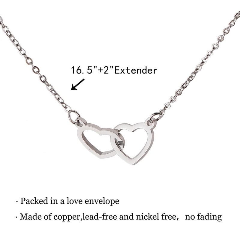 Baydurcan Sisters Gifts from Sister Gifts for Teenager Heart Necklace for Women (heart) - Image 2