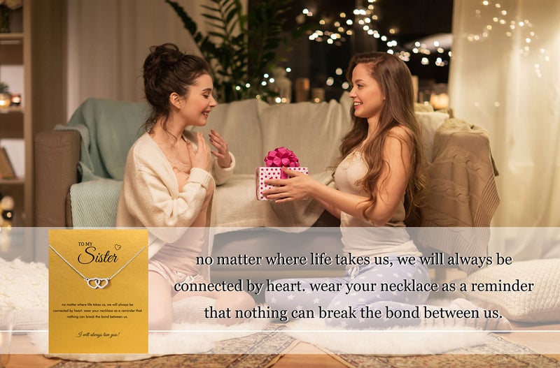 Baydurcan Sisters Gifts from Sister Gifts for Teenager Heart Necklace for Women (heart) - Image 5