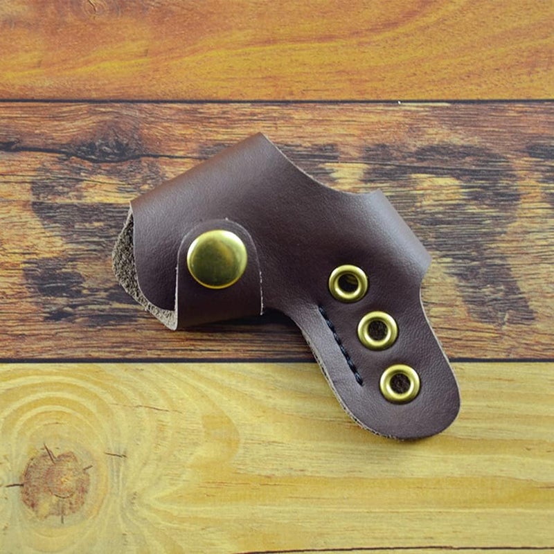 cheekyglo Motorcycle Ger Shift Lever Cover, Universal Cowhide Ger Lever Shifter Cover Shoe oot Protector Motorcycles ccessories Fit for KwskiYmhSuzuki,rown-Brown - Image 3