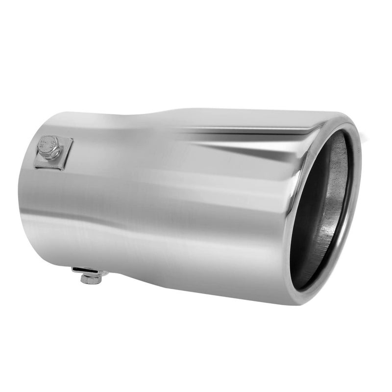 TriTrust Exhaust Tip 2275 inch inlet adjustable Fit 222525275 Outer diameter Tailpipe 35Outlet 6Long Muffler Tip Chrome Stainless Steel Car Truck Tail Tip