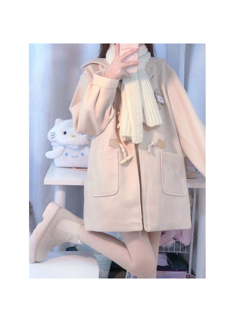 Generic - Jk Uniform Womens Winter Horn Button Japanese Wool Coat - Image 1