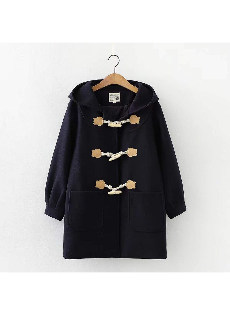 Generic - Jk Uniform Womens Winter Horn Button Japanese Wool Coat - Image 1