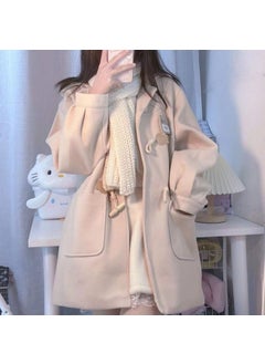 Jk Uniform Womens Winter Horn Button Japanese Wool Coat