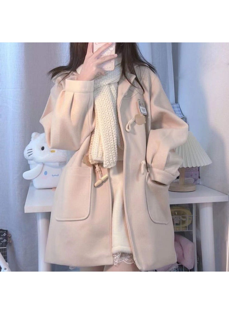 Generic - Jk Uniform Womens Winter Horn Button Japanese Wool Coat - Image 1