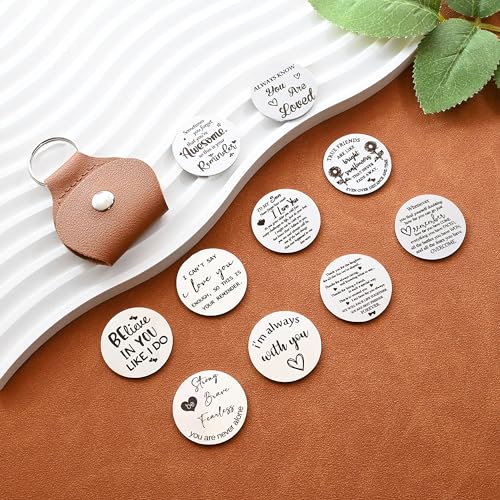 OUMILAN Pocket Hug Token Gifts for Men Boyfriend Girlfriend Inspirational Gift for Son Daughter Brother with Leather Keychain - Image 4