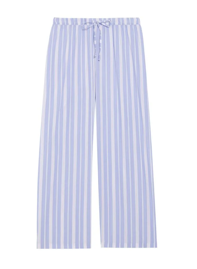 UNDIZ Cotton striped trousers Sky blue