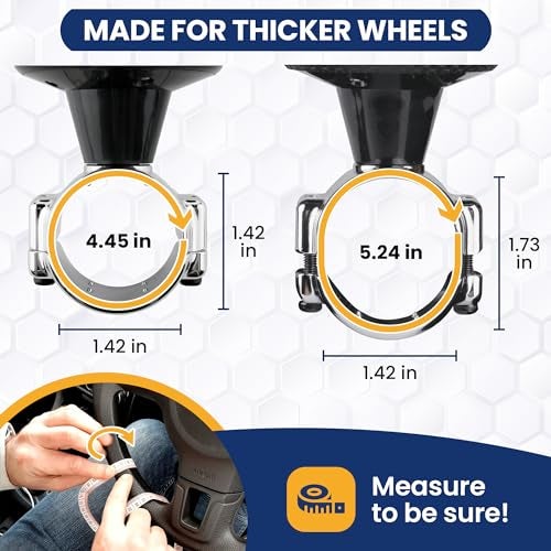 TopLife Top Life Truck Steering Wheel Knob - Silicone-Coated for Better Grip - XL Spinner for Thick Wheels - for Heavy Duty, Vans, Pickup Trucks, Semi, Sport Steering Wheels - Image 3