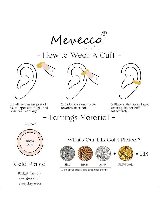 Mevecco Women Huggie Earrings Gold Hoop 18K Gold Filled Small Simple Handmade Hypoallergenic Everyday Jewelry - Image 4