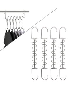 Y&D Closet Organizers and Storage, College Dorm Room Essentials, Pack of 4 Multifunctional Organizer Magic Space Saving Hangers, Storage Organization for Wardrobe  - Image 1