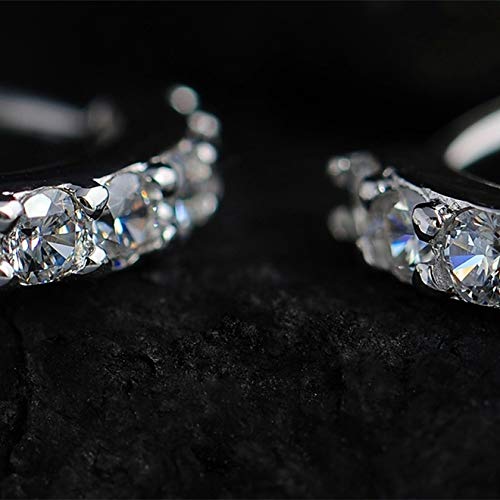 NZDLM 925 Sterling Silver Small Hoop Earrings Cubic Zirconia Cartilage Earring Earing Piercing Earrings Ear Cuff Huggie Tiny Hoops Earrings for Women Men - Image 5