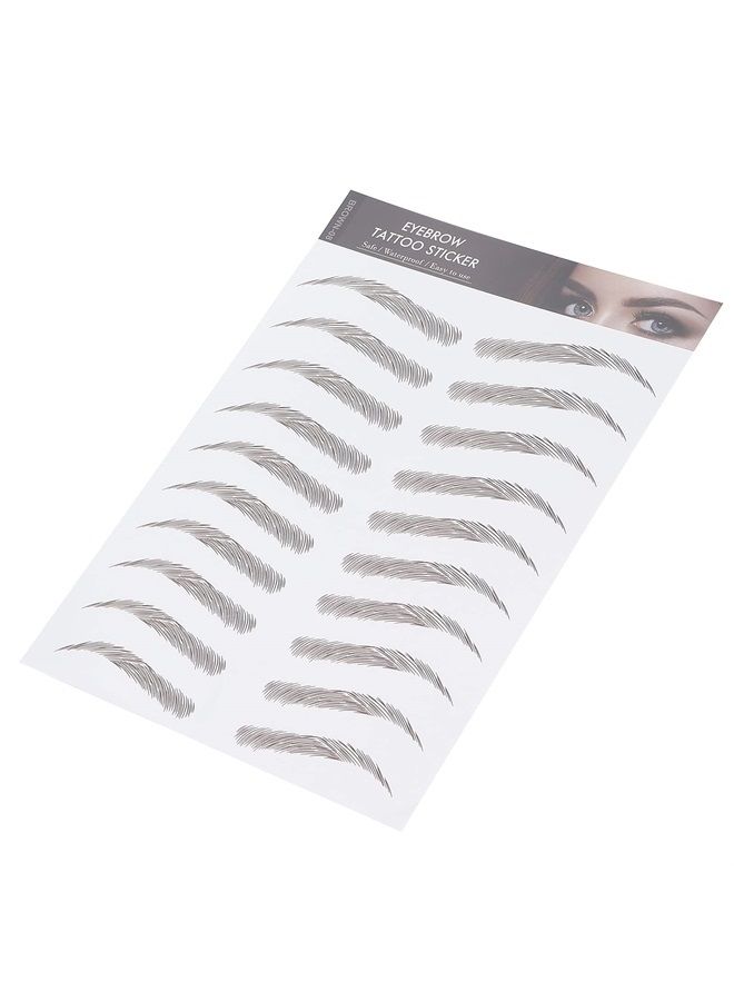 Filfeel 6D Eyebrow Tattoo Sticker Professional Waterproof Eyebrow Transfer Sticker Eyebrow Makeup Tool for Women and Girls (Brown)(BROWN-08) - Image 2