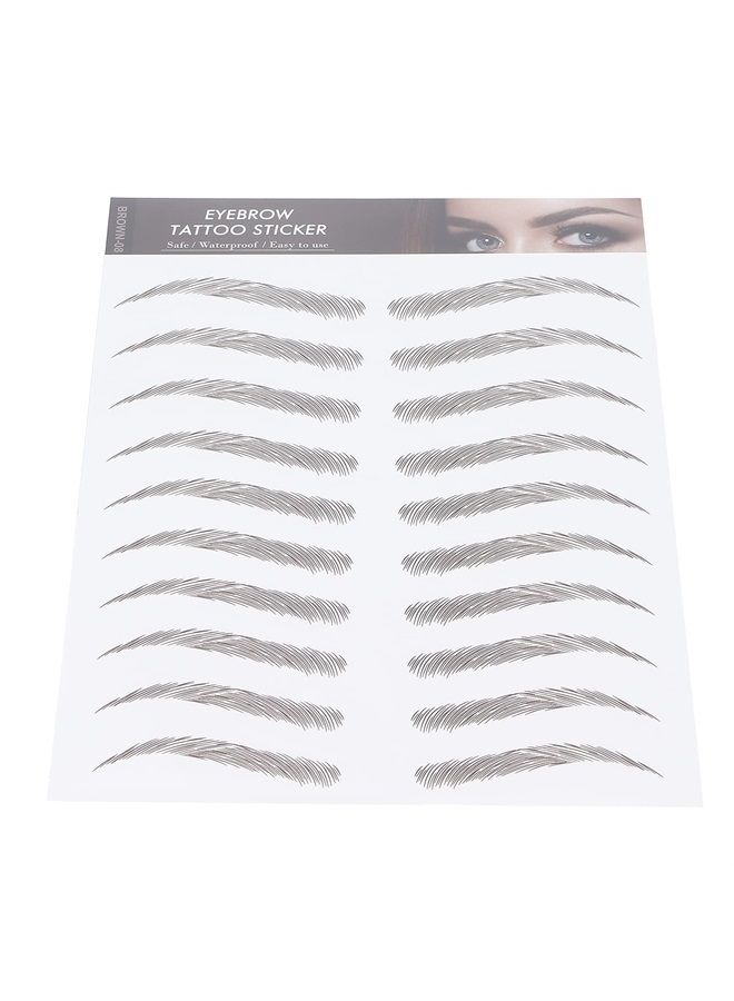 Filfeel 6D Eyebrow Tattoo Sticker Professional Waterproof Eyebrow Transfer Sticker Eyebrow Makeup Tool for Women and Girls (Brown)(BROWN-08) - Image 3