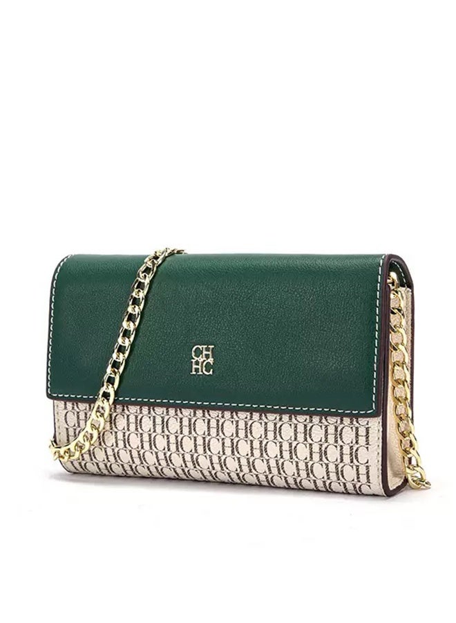 CH CH CHCH Women's Fashion Trendy Crossbody Bag - Exquisite Compact Polyvinyl Chloride Shoulder Bag - Image 1