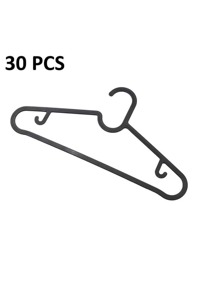30-piece black clothes hanger set - Image 3