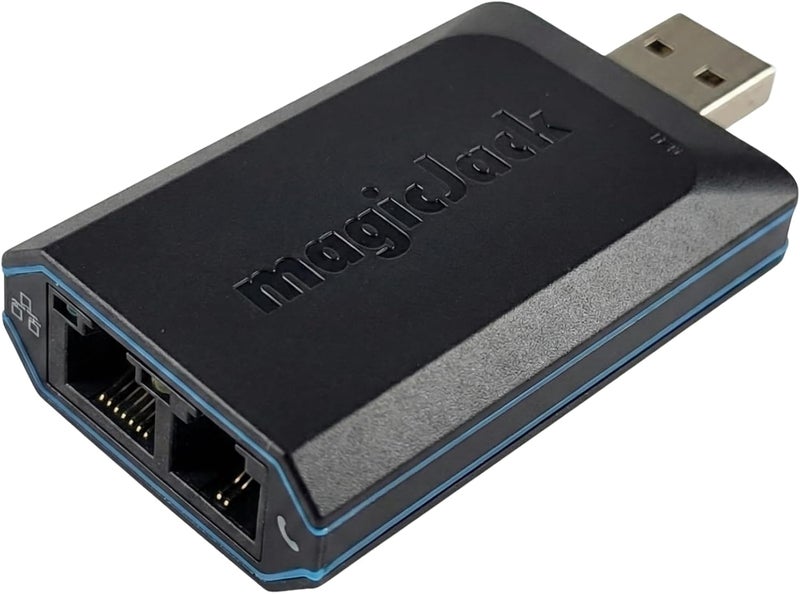 magicJack VOIP Phone Adapter - Unlimited Calls to US & Canada, No Monthly Bill, Portable Internet Phone with App, magicIN™ & magicOUT™ Service - Image 1