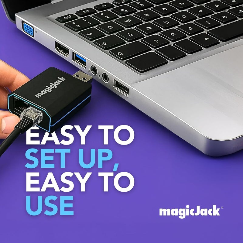 magicJack VOIP Phone Adapter - Unlimited Calls to US & Canada, No Monthly Bill, Portable Internet Phone with App, magicIN™ & magicOUT™ Service - Image 5