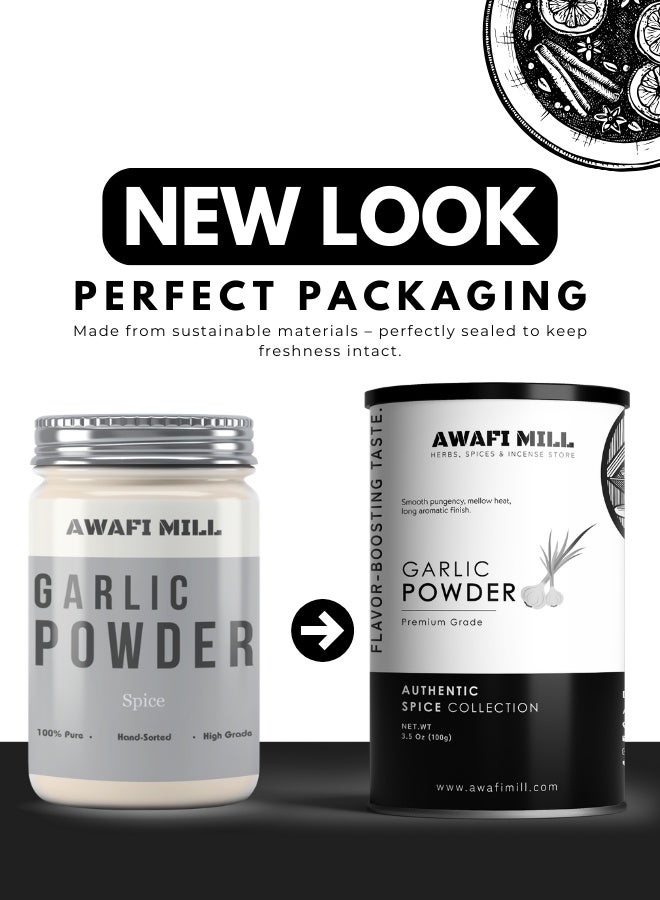 أباميك مسحوق ثوم أوافي ميل | ثوم مجفف نقي (Allium sativum) | مطحون ناعم للطبخ والتتبيلات والصلصات والتوابل - 100 غرام | 3.5 أونصة - Image 2