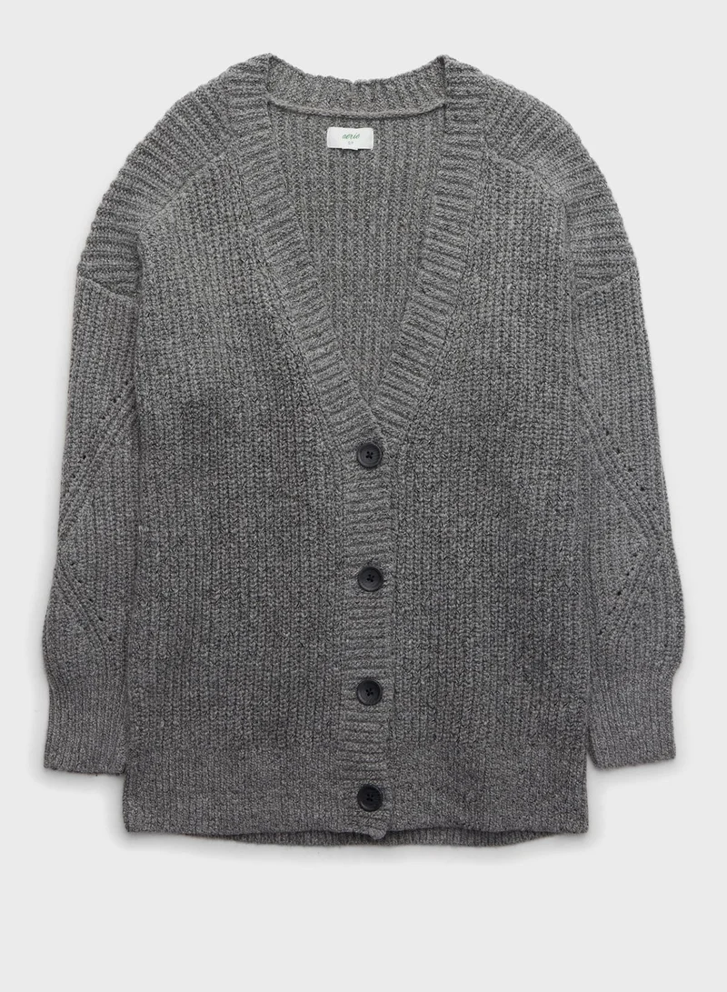 Aerie Ribbed Oversized Cardigan