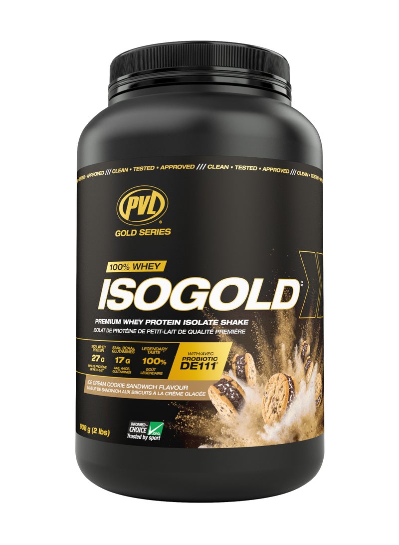 PVL Gold Series 100% WHEY ISOGOLD 908g (2lbs) - Ice Cream Cookie Sandwich