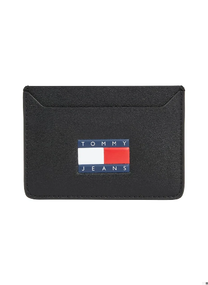 TOMMY JEANS Men's Archive Leather Cardholder - Leather, Black