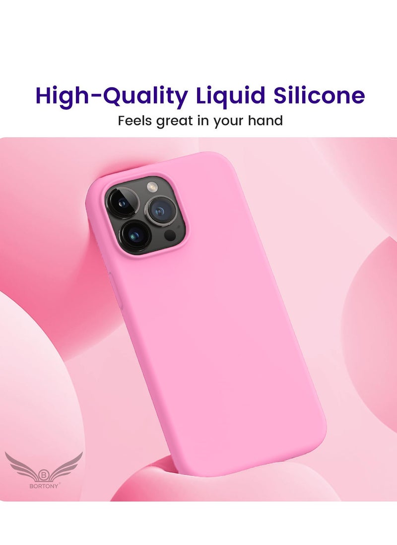 BORTONY - iPhone 15 Pro Case Liquid Silicone 3 Layers Full Covered Soft Gel Rubber iPhone 15 Pro Cover Slim Phone Case with Anti-Scratch Microfiber Lining for Apple iPhone 15 Pro 6.1 Inch - Image 1